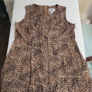 Leopard Print Sleeveless 90s Vtg Dress JUST IN THYME LTD. SIZE 16